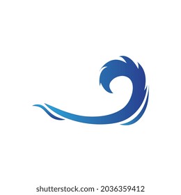Water wave icon vector illustration design logo