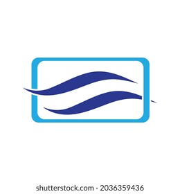 Logo de diseño de ilustraciones de vectores de ondas de agua