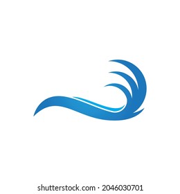 Ilustración vectorial del icono de onda de agua