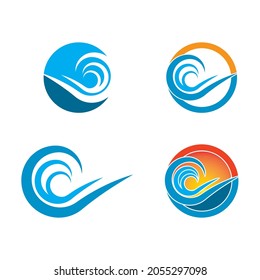 water wave icon vector illustration design template