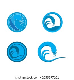 water wave icon vector illustration design template