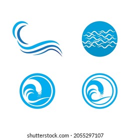 water wave icon vector illustration design template