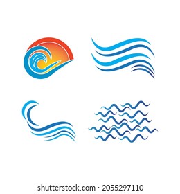 plantilla de diseño de ilustración de vector de onda de agua