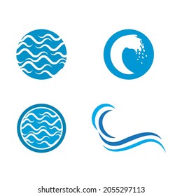 water wave icon vector illustration design template