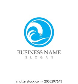 water wave icon vector illustration design template