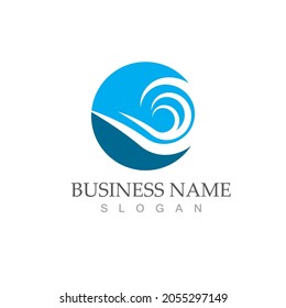 water wave icon vector illustration design template