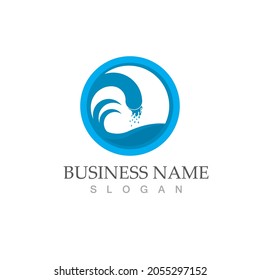 water wave icon vector illustration design template