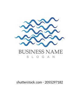 water wave icon vector illustration design template