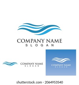 Water wave icon vector illustration design logo