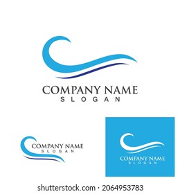 Water wave icon vector illustration design logo