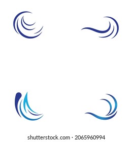 Water wave icon vector illustration design logo