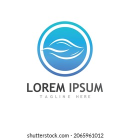 Logo de diseño de ilustraciones de vectores de ondas de agua