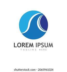 Water wave icon vector illustration design logo