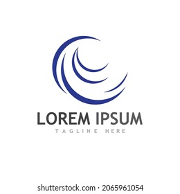 Water wave icon vector illustration design logo
