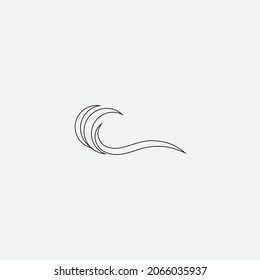 Logo de diseño de ilustraciones de vectores de ondas de agua