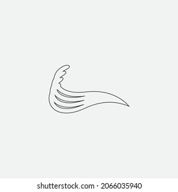 Logo de diseño de ilustraciones de vectores de ondas de agua