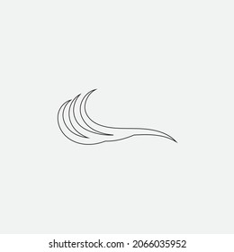 Logo de diseño de ilustraciones de vectores de ondas de agua