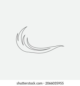 Water wave icon vector illustration design logo
