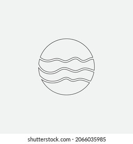 Logo de diseño de ilustraciones de vectores de ondas de agua