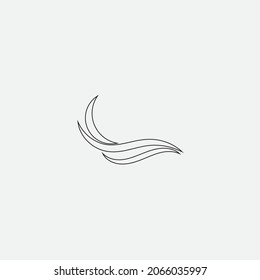 Logo de diseño de ilustraciones de vectores de ondas de agua