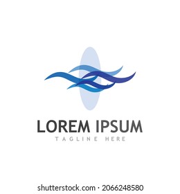 Water wave icon vector illustration design logo
