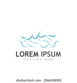 Water wave icon vector illustration design logo