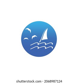Water wave icon vector illustration design logo