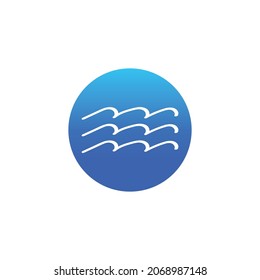 Logo de diseño de ilustraciones de vectores de ondas de agua