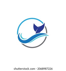 Water wave icon vector illustration design logo