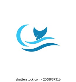 Water wave icon vector illustration design logo