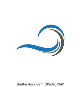 Water wave icon vector illustration design logo