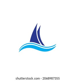 Water wave icon vector illustration design logo