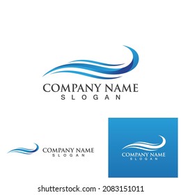 Water wave icon vector illustration design logo