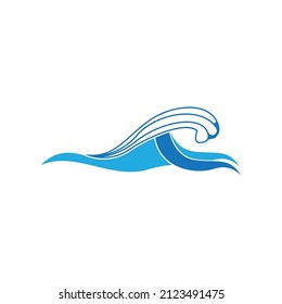 Water wave icon vector illustration design logo