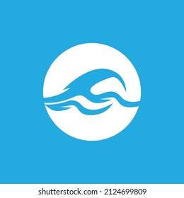 Water wave icon vector illustration design logo