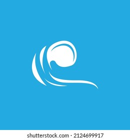 Water wave icon vector illustration design logo