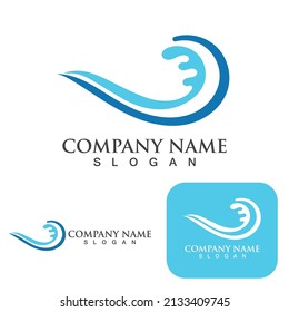 Water wave icon vector illustration design logo