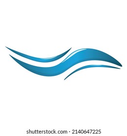Water wave icon vector illustration design logo