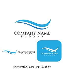 Water wave icon vector illustration design logo