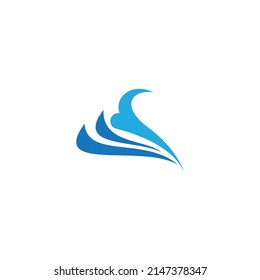 Logo de diseño de ilustraciones de vectores de ondas de agua