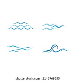 diseño de ilustraciones vectoriales de iconos de agua y onda