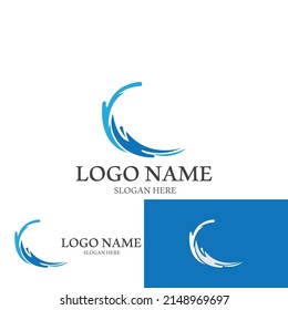 water and wave icon vector illustration template design