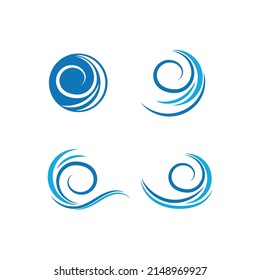 diseño de ilustraciones vectoriales de iconos de agua y onda