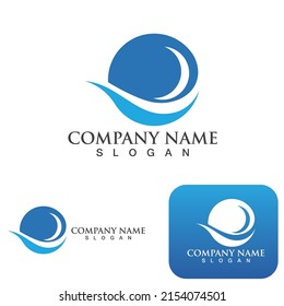 Water wave icon vector illustration design logo