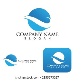 Water wave icon vector illustration design logo