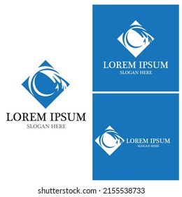Logo de diseño de ilustraciones de vectores de ondas de agua