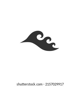Water wave icon vector illustration design logo flat sign