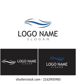 Logo de diseño de ilustraciones de vectores de ondas de agua
