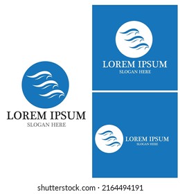 Water wave icon vector illustration design logo
