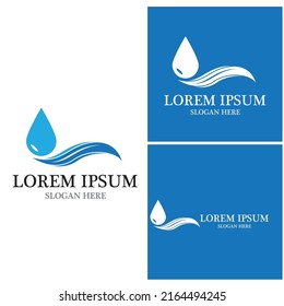 Logo de diseño de ilustraciones de vectores de ondas de agua